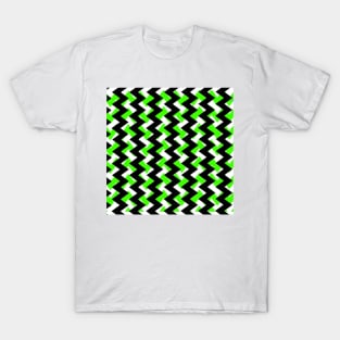 Waves black and green pattern T-Shirt